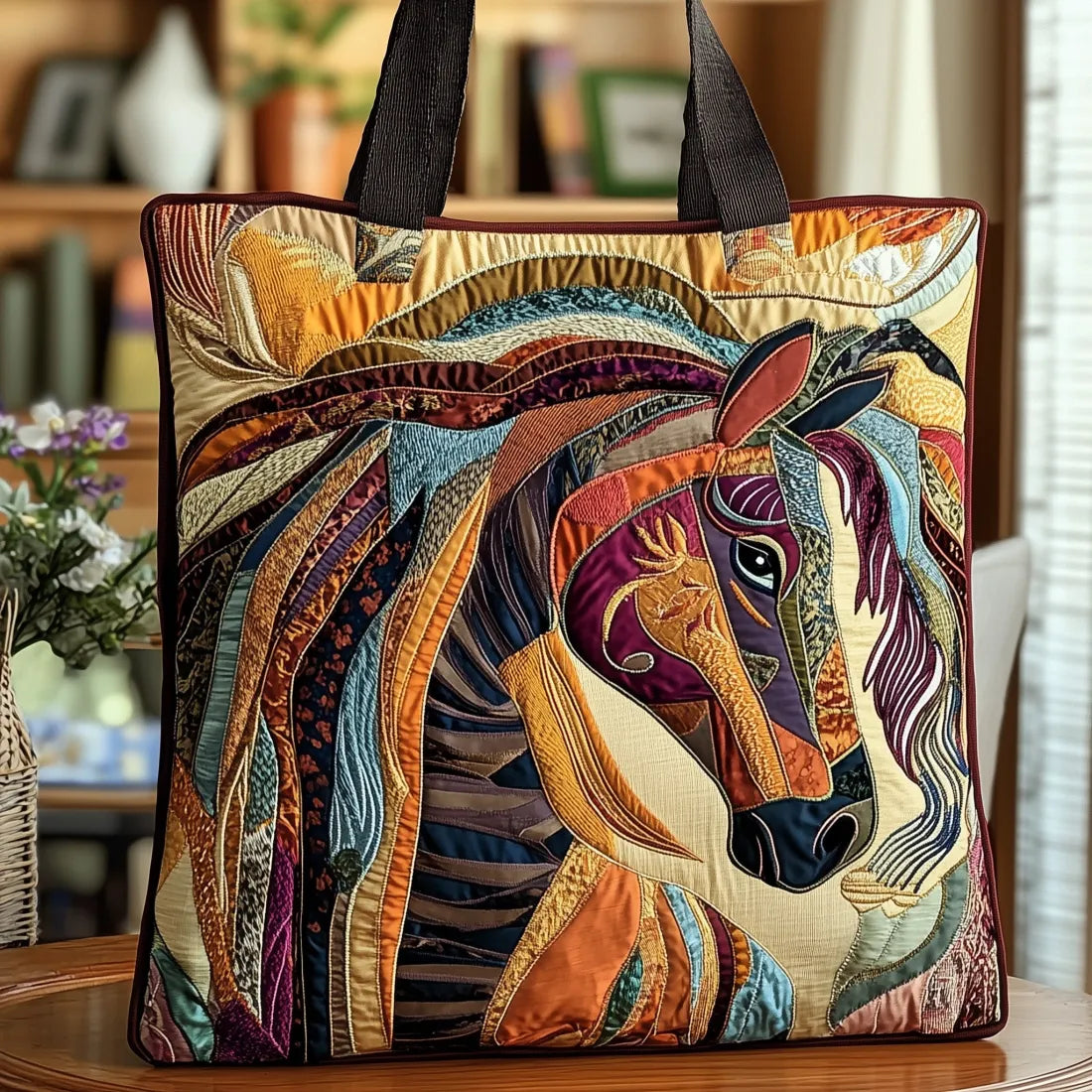 Handmade Bag - Multicolored Mosaic Horse
