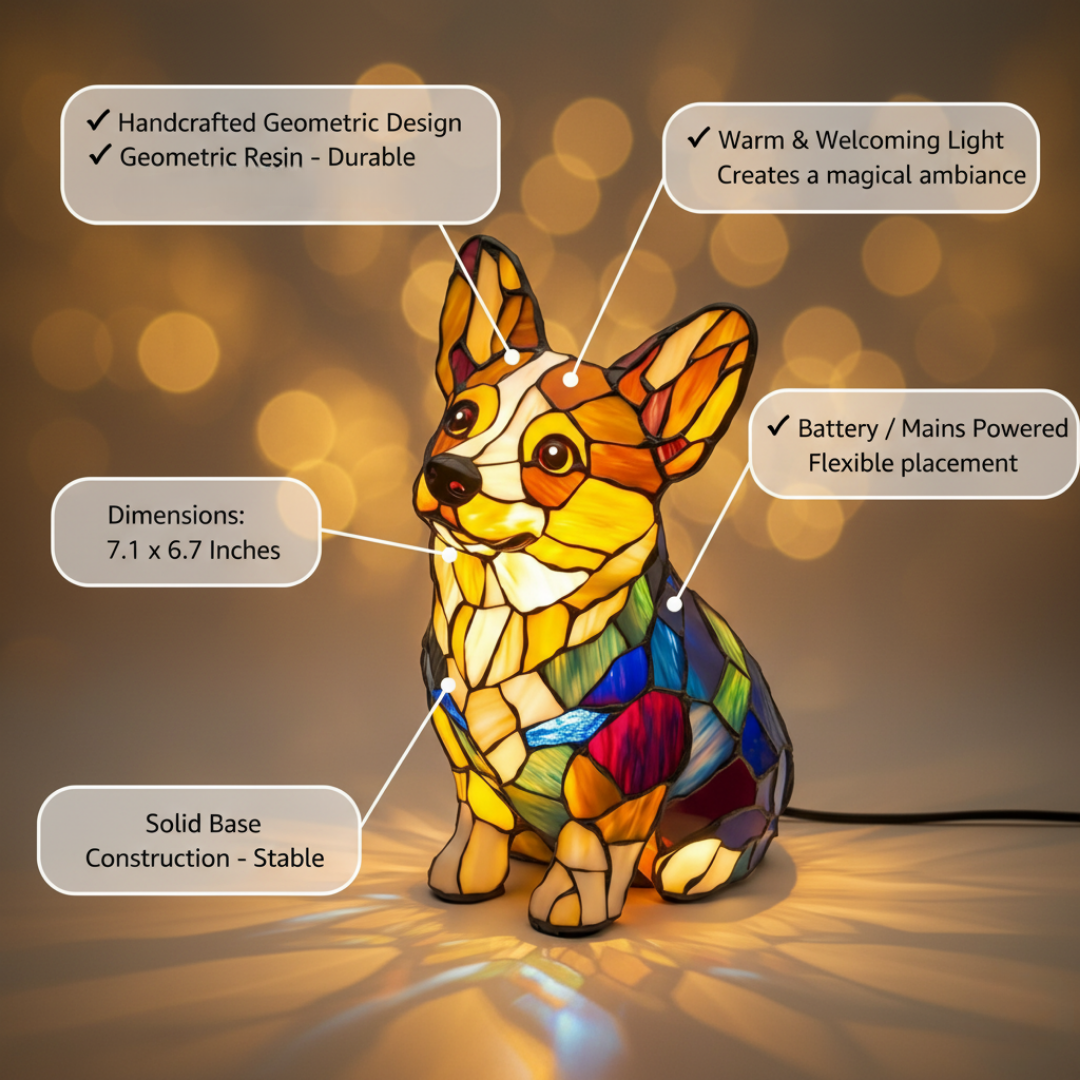 Vrolijke Corgi Lamp