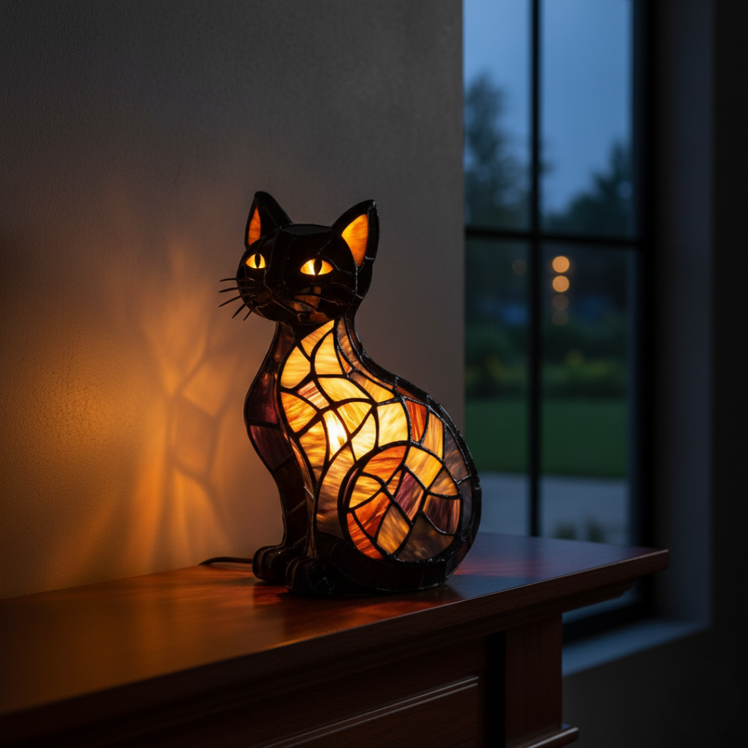 Feline Middernacht Lamp