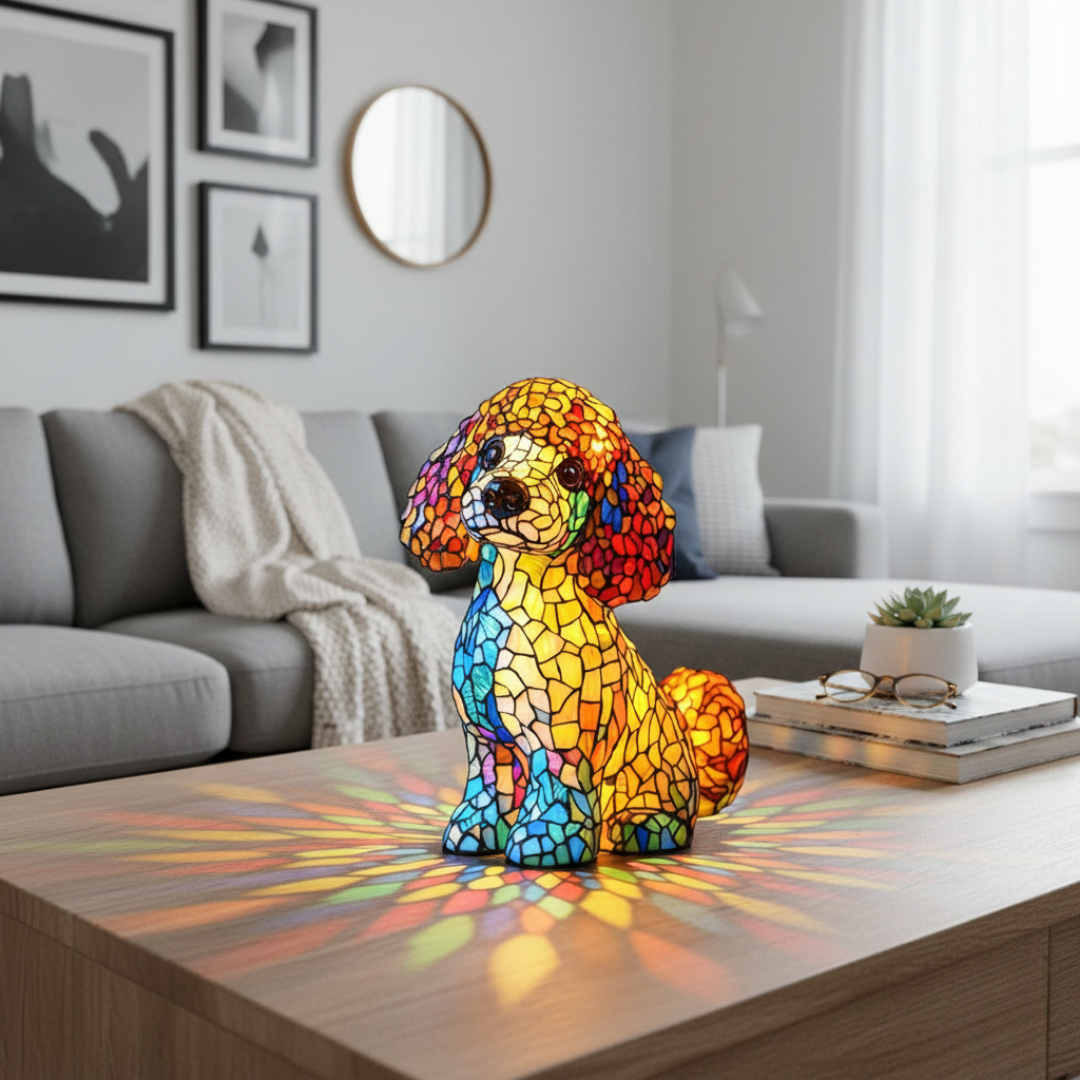 Fluwelen Poedel Lamp
