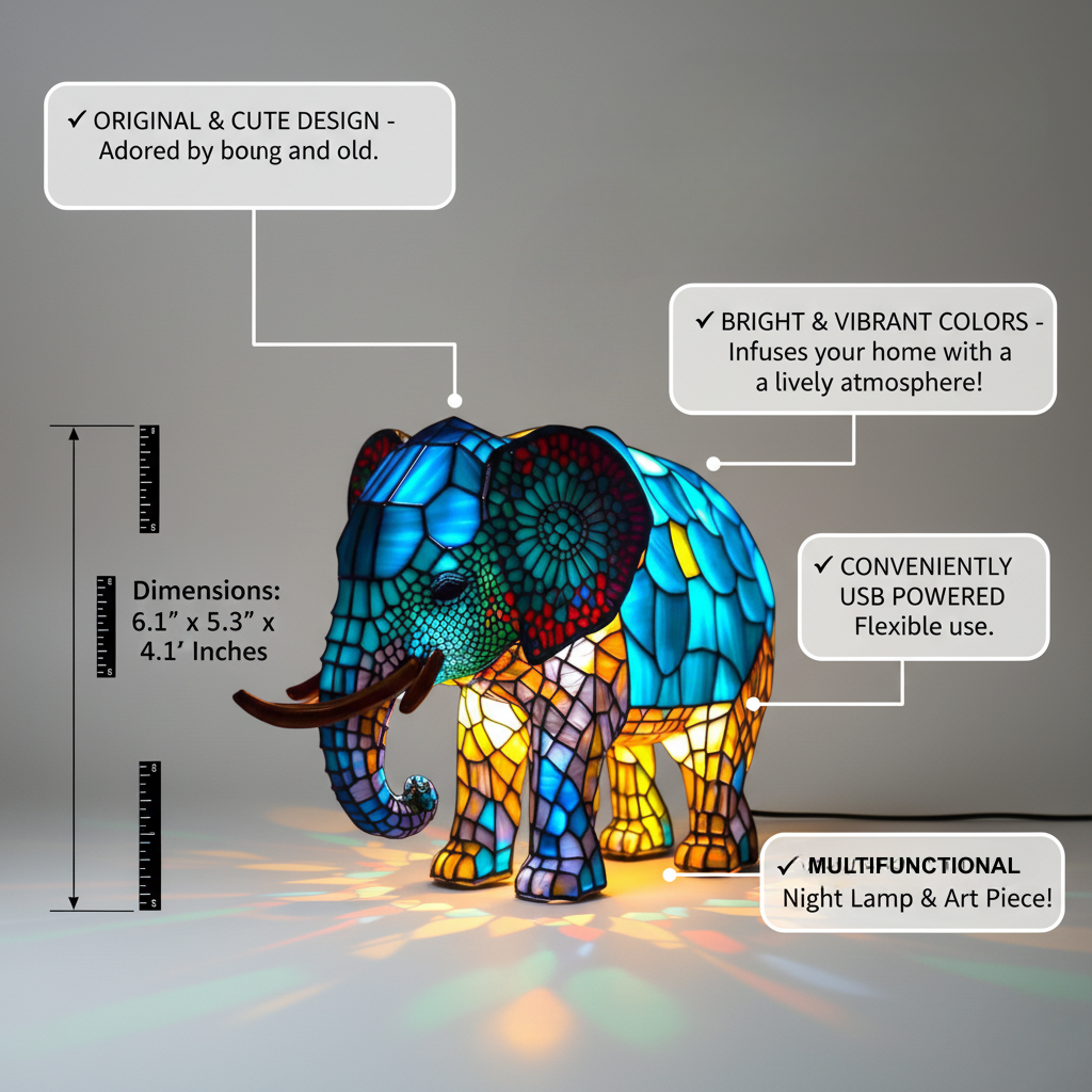Noa Éléphant Lampe