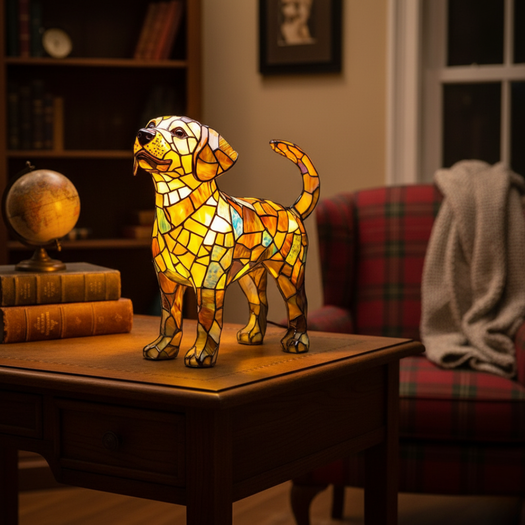 Kristallen Labrador Lamp