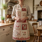 Gewatteerd keukenschort Hartelijke Tradities gedragen in de keuken