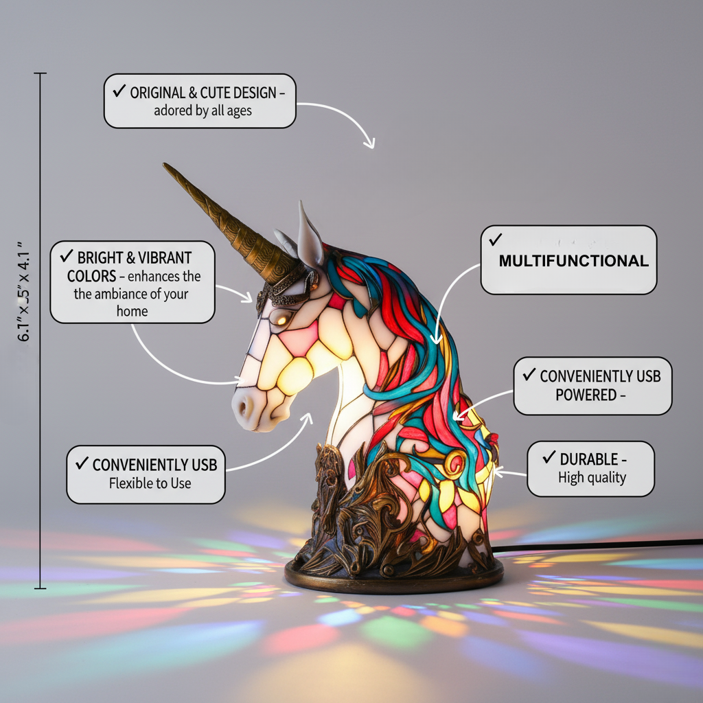 Luna Licorne Lampe