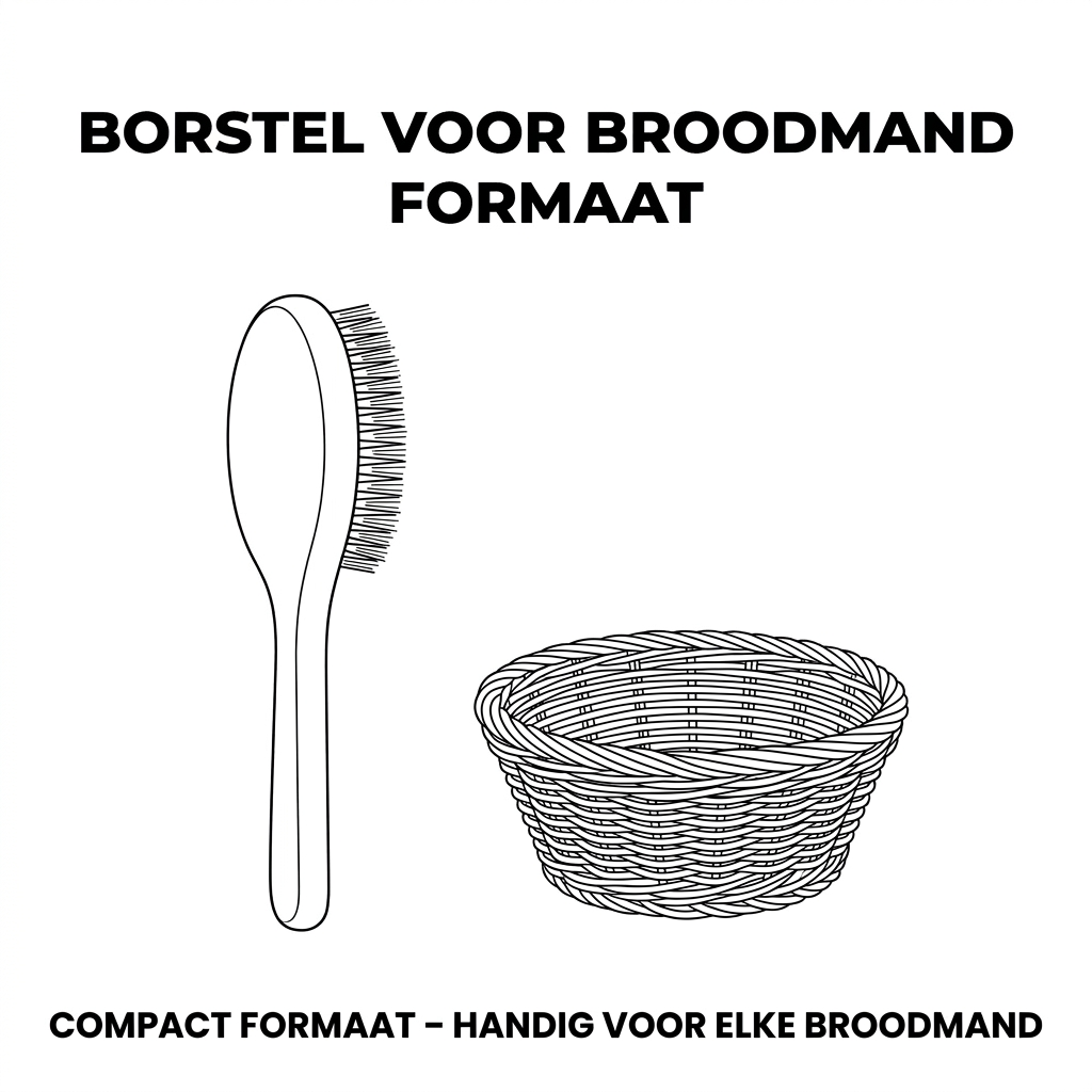 Formaat van de borstel voor broodmand