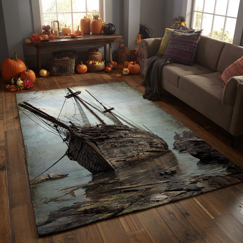 Vloerkleed Spookwrak – in een gezellig interieur