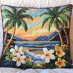 Taie d'oreiller matelassée Douceur Aloha – vue de face