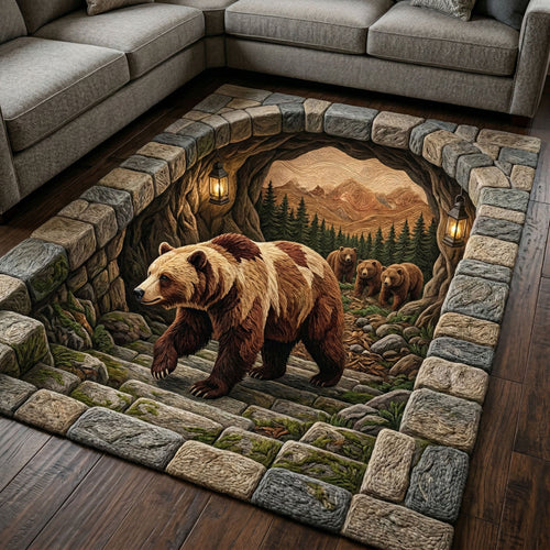 Tapis Ours des Alpes – dans un intérieur chaleureux