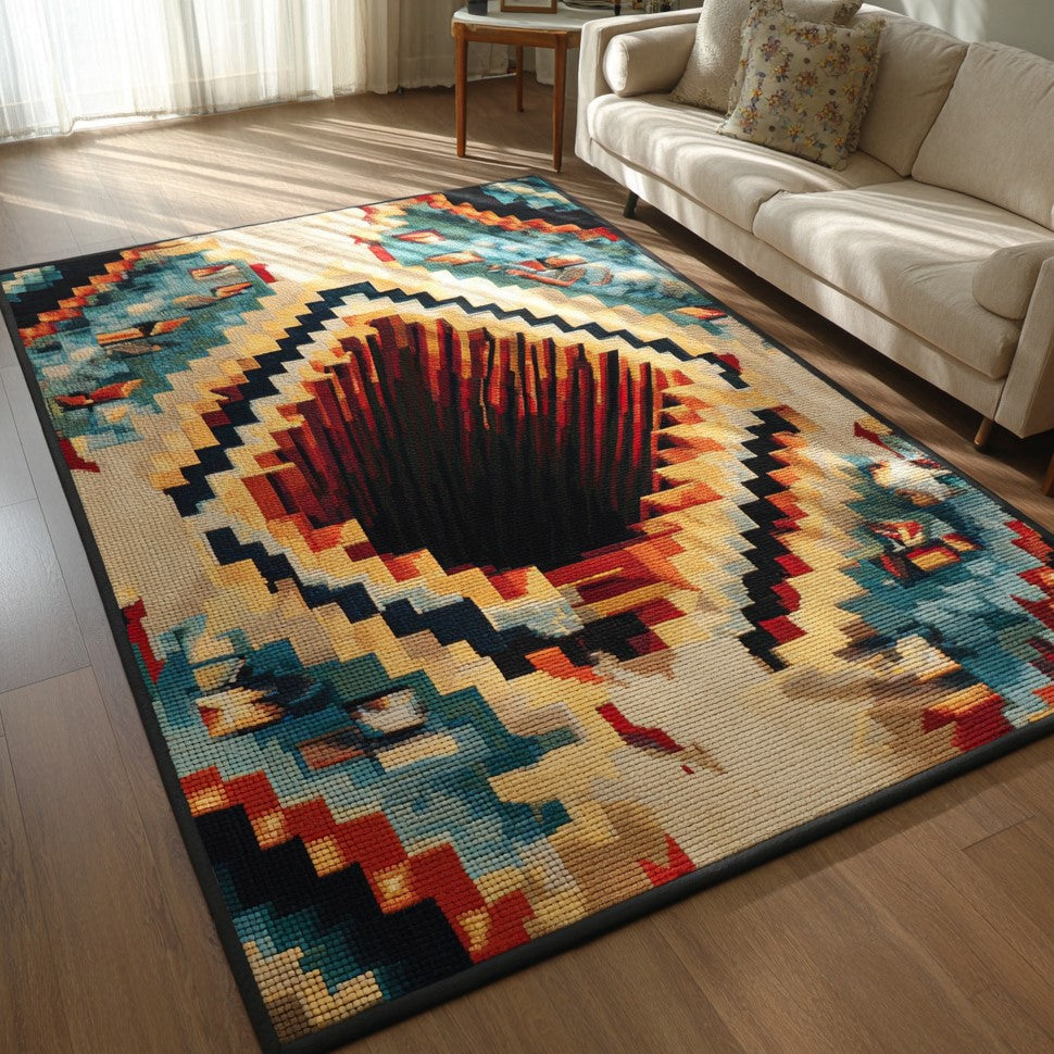 Vloerkleed Amberzon-illusie – sfeerbeeld in een interieur