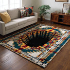 Tapis Abîme ancestral – mis en situation dans une pièce