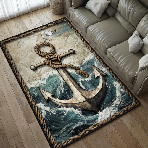 Tapis Ancre rêveuse – mis en situation dans une pièce