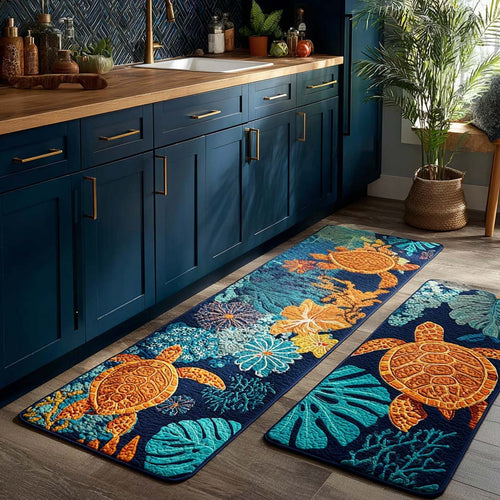 Lot de tapis de cuisine Vie Aquatique