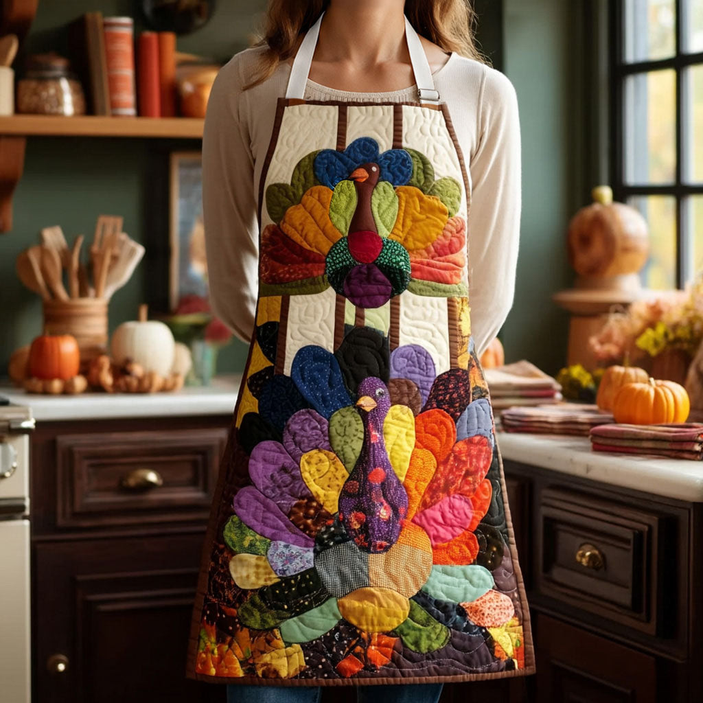 Gewatteerd keukenschort Herfstmajesteit