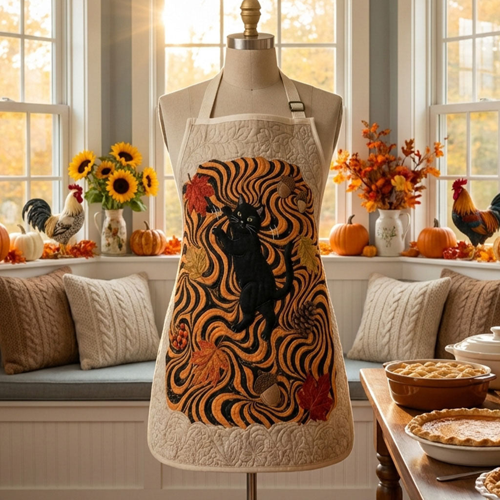Tablier de cuisine matelassé Moustaches d'Automne