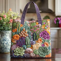 Artisan Tote Bag - Succulent Garden