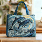 Oceaandolfijn gewatteerde tote bag