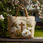 Heilig Kruis gewatteerde tote bag