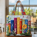 Sac cabas matelassé Bibliothèque Fleurie