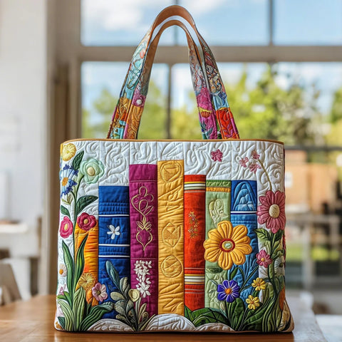 Bloemige Bibliotheek Artisanale Tas