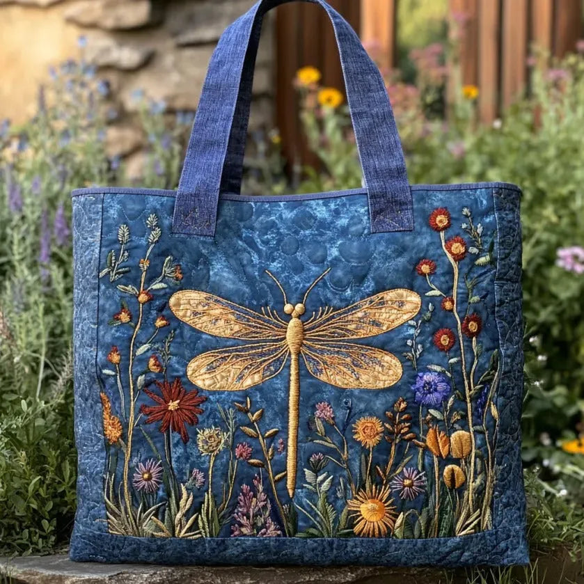 Libellule Dorée Tote Bag Matelassé