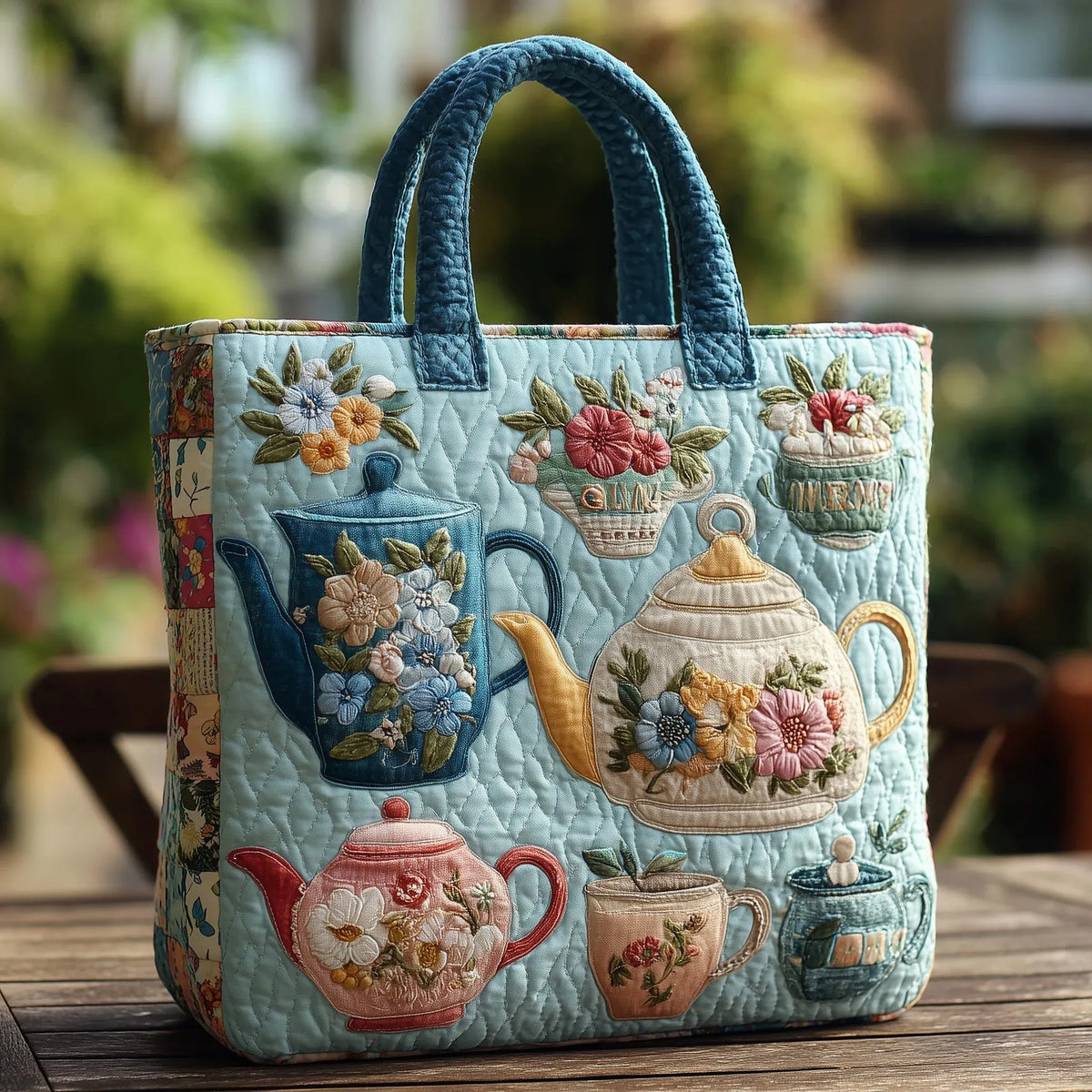 Floral Padded Tote Bag