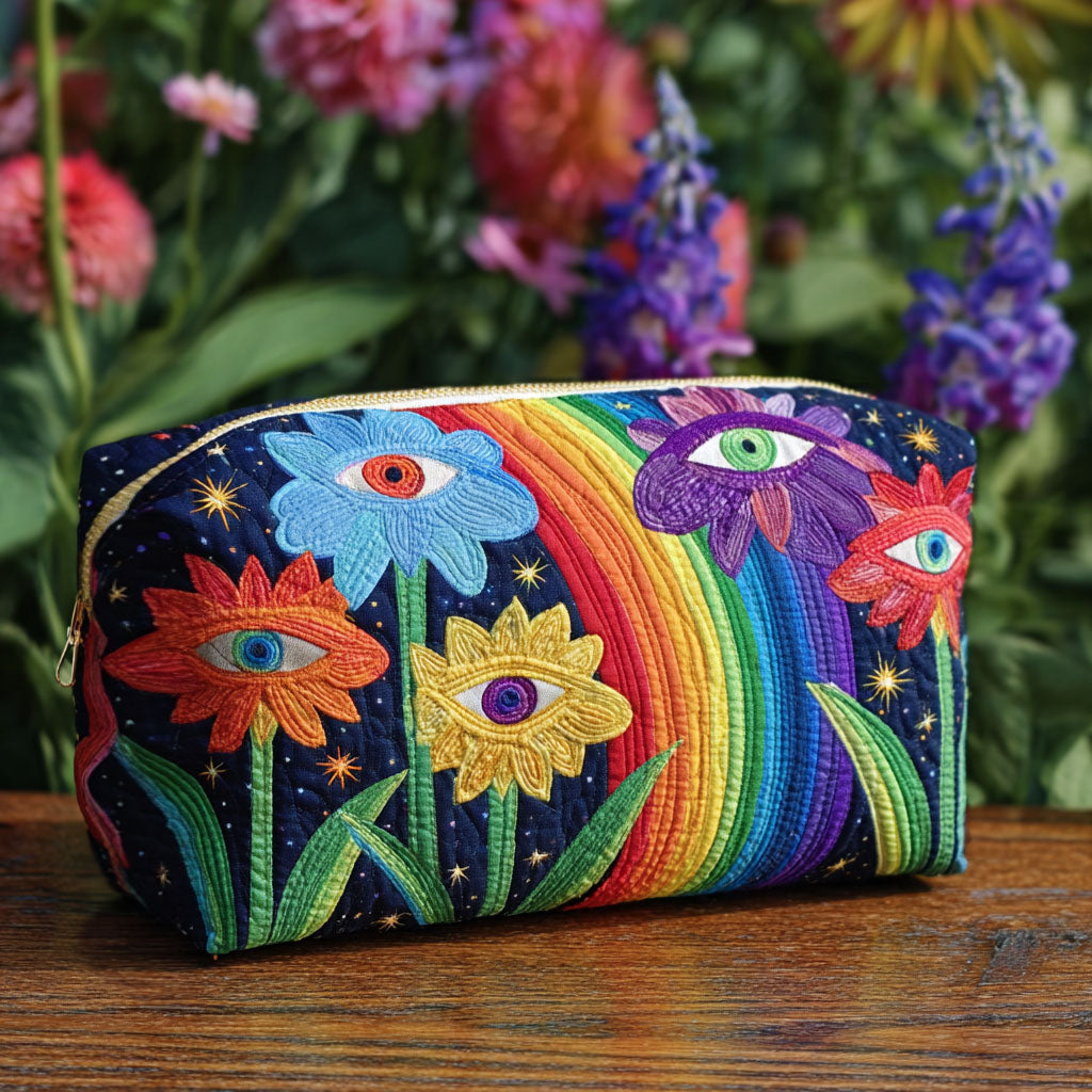Gewatteerde make-uptas Boho-paddenstoel