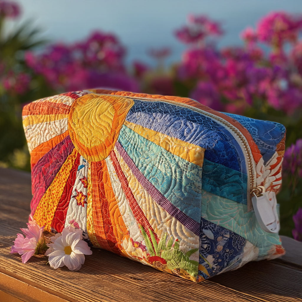 Trousse de maquillage matelassée Rayons Bohèmes