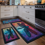 Lot de tapis de cuisine Libellule Lumineuse