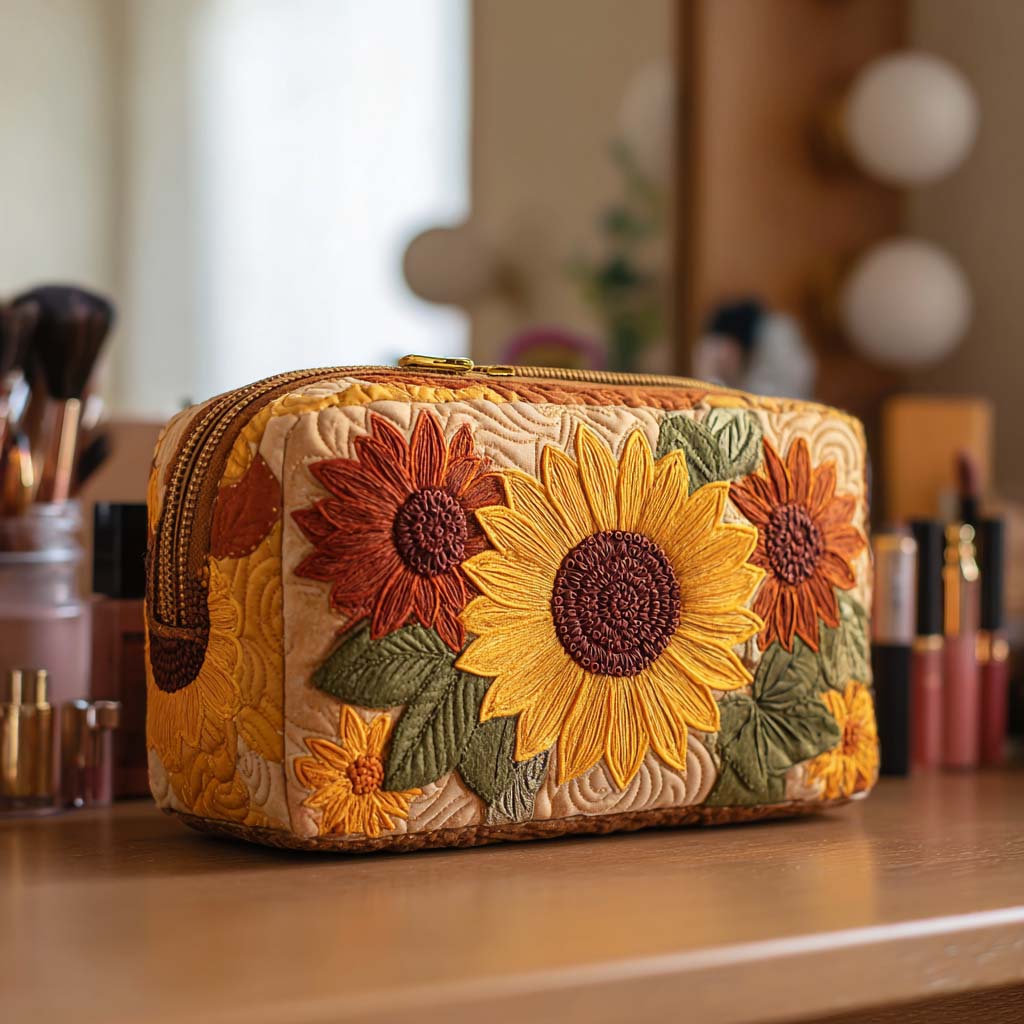 Trousse de maquillage matelassée Charme Joyeux