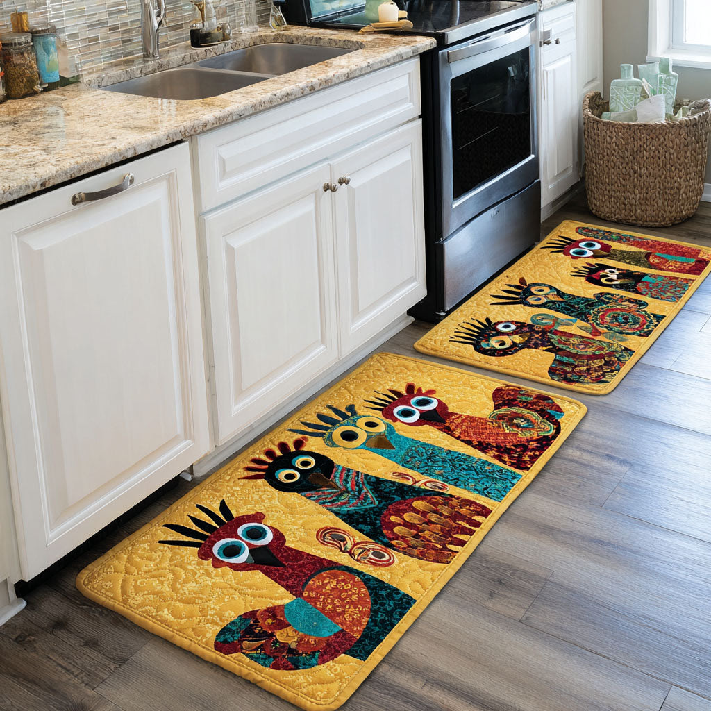 Lot de tapis de cuisine Prairie des Poules