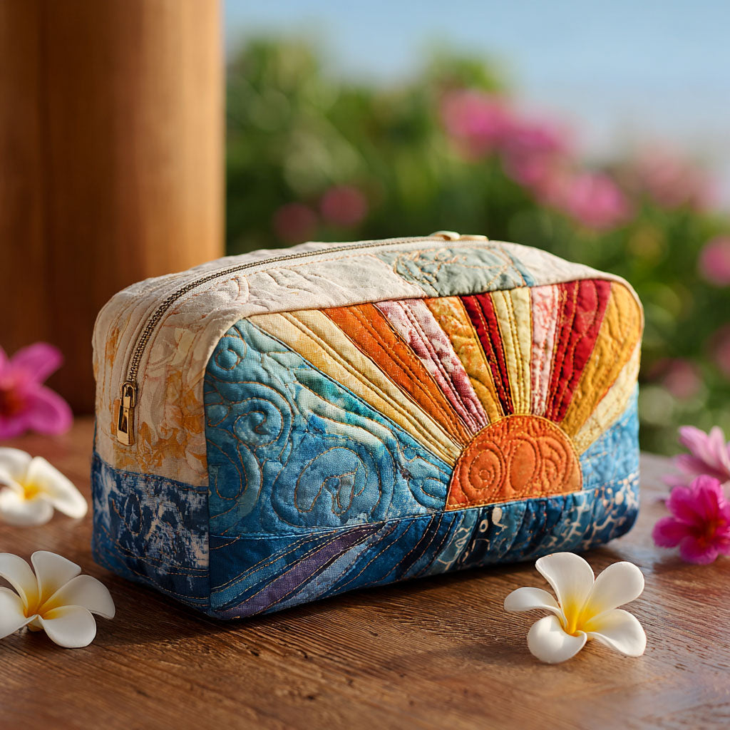 Trousse de maquillage matelassée Vague Tranquille