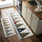 Lot de tapis de cuisine Chemin de la Forêt de Noël