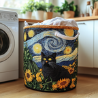 Panier à linge matelassé Chat malin