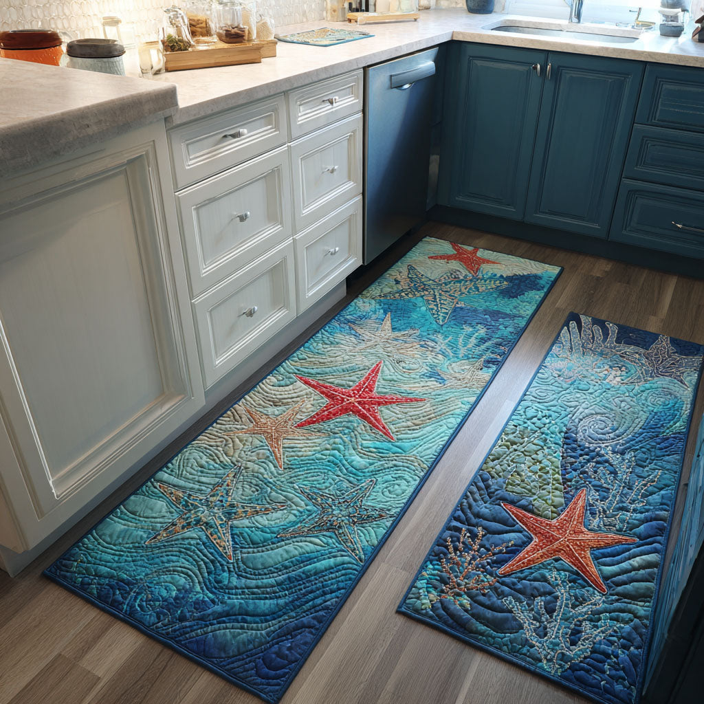 Lot de tapis de cuisine Sentier Côtier