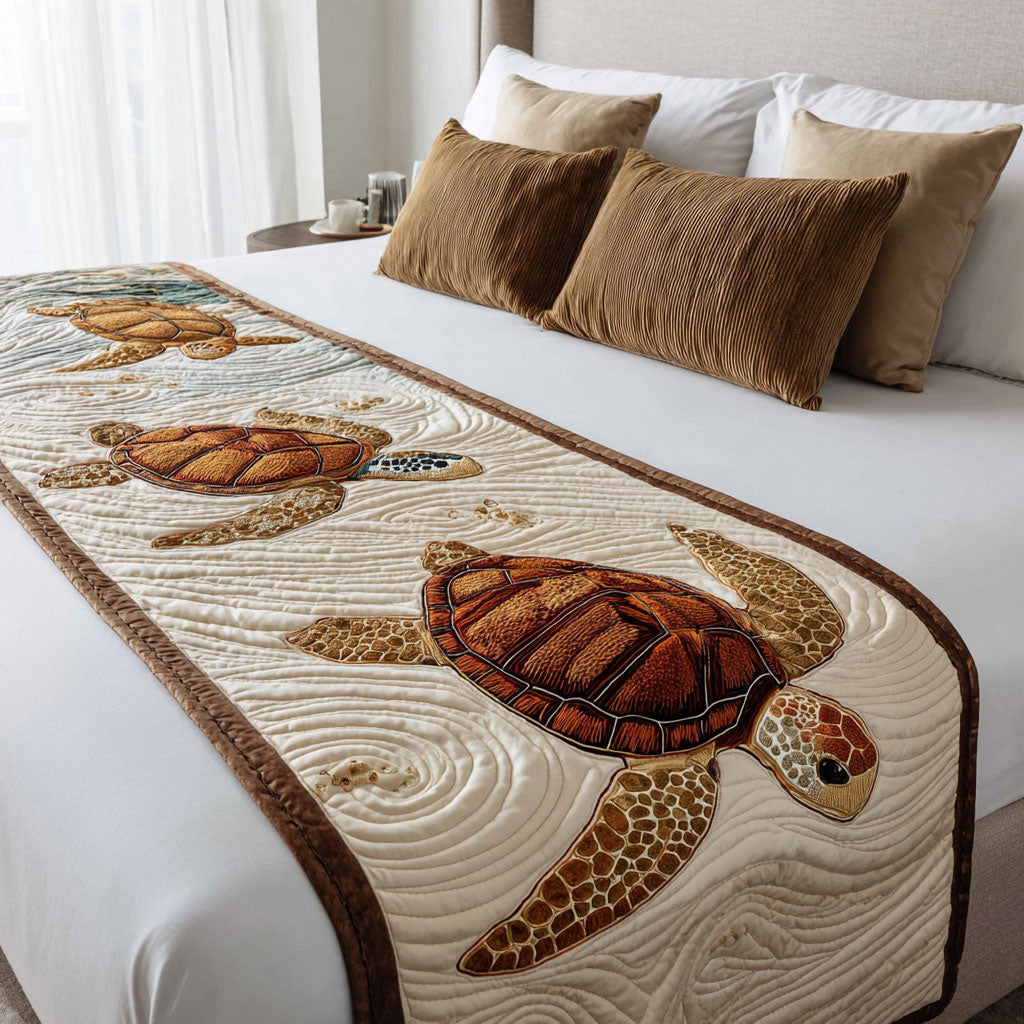 Gewatteerde bedloper Schelp aan de Kust – op een bed