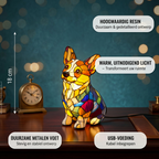 Vrolijke Corgi dierenlamp met productkenmerken