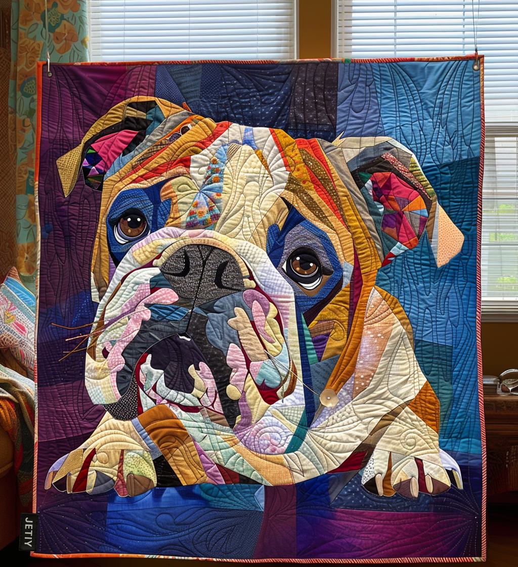 Gewatteerde bedsprei Knusse Bulldog – extra foto