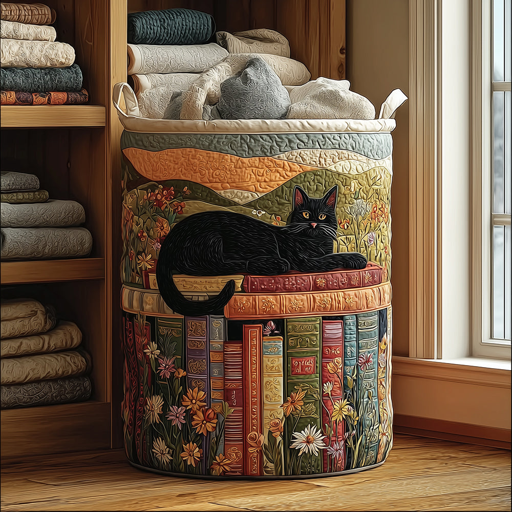 Gewatteerde wasmand Knusse kat