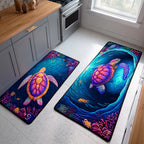 Lot de tapis de cuisine Voyage Bleu Profond