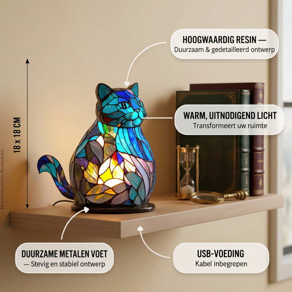 Betoverende Oranje Kat dierenlamp met productkenmerken