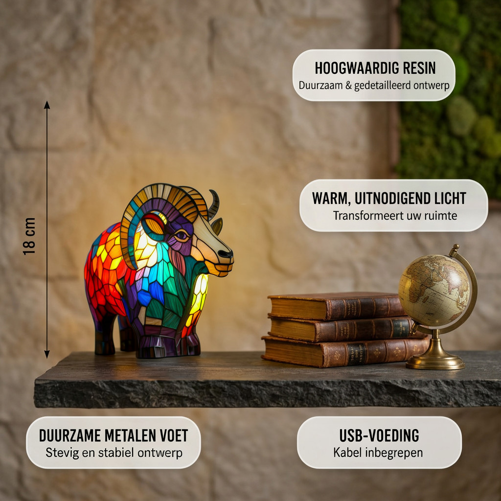 Jip Geit dierenlamp met productkenmerken