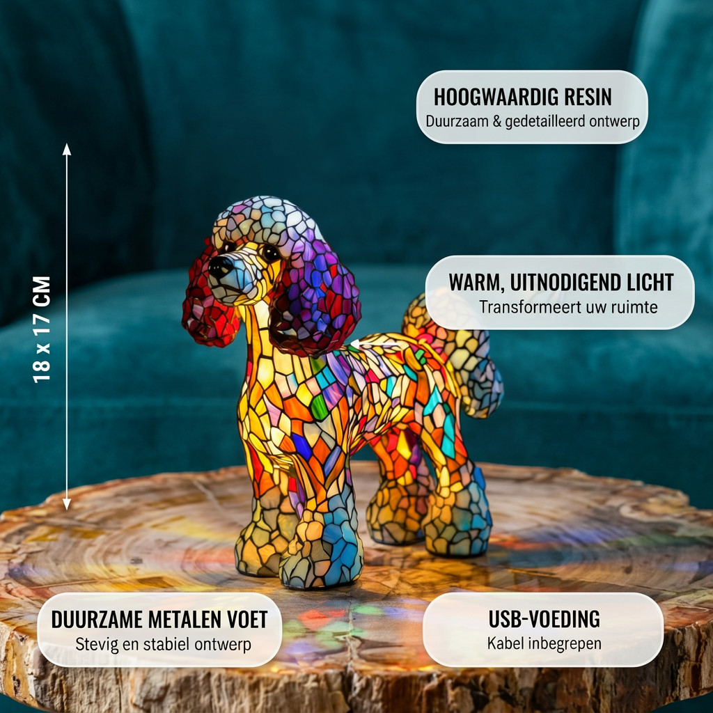 Lampe animale Cristal de Flamme avec les caractéristiques du produit