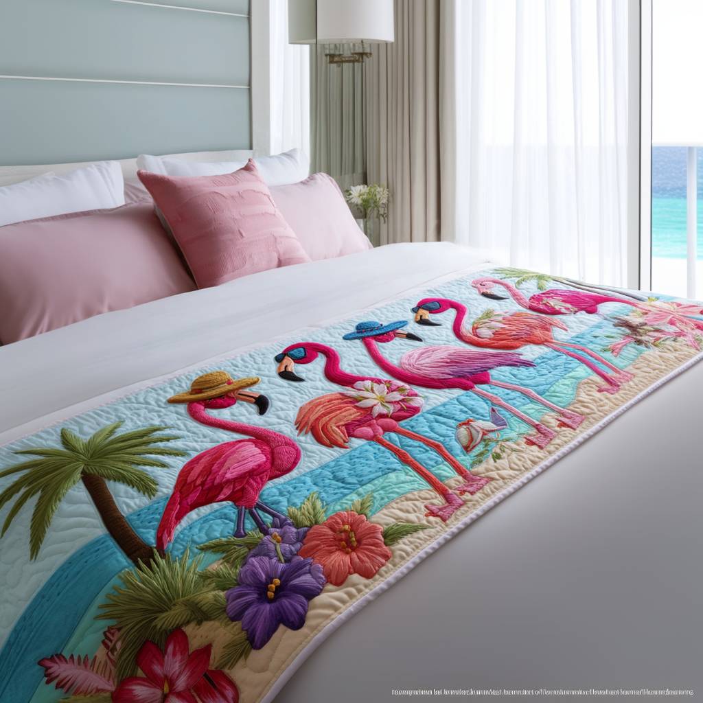 Gewatteerde bedloper Flamingobaai – op een bed