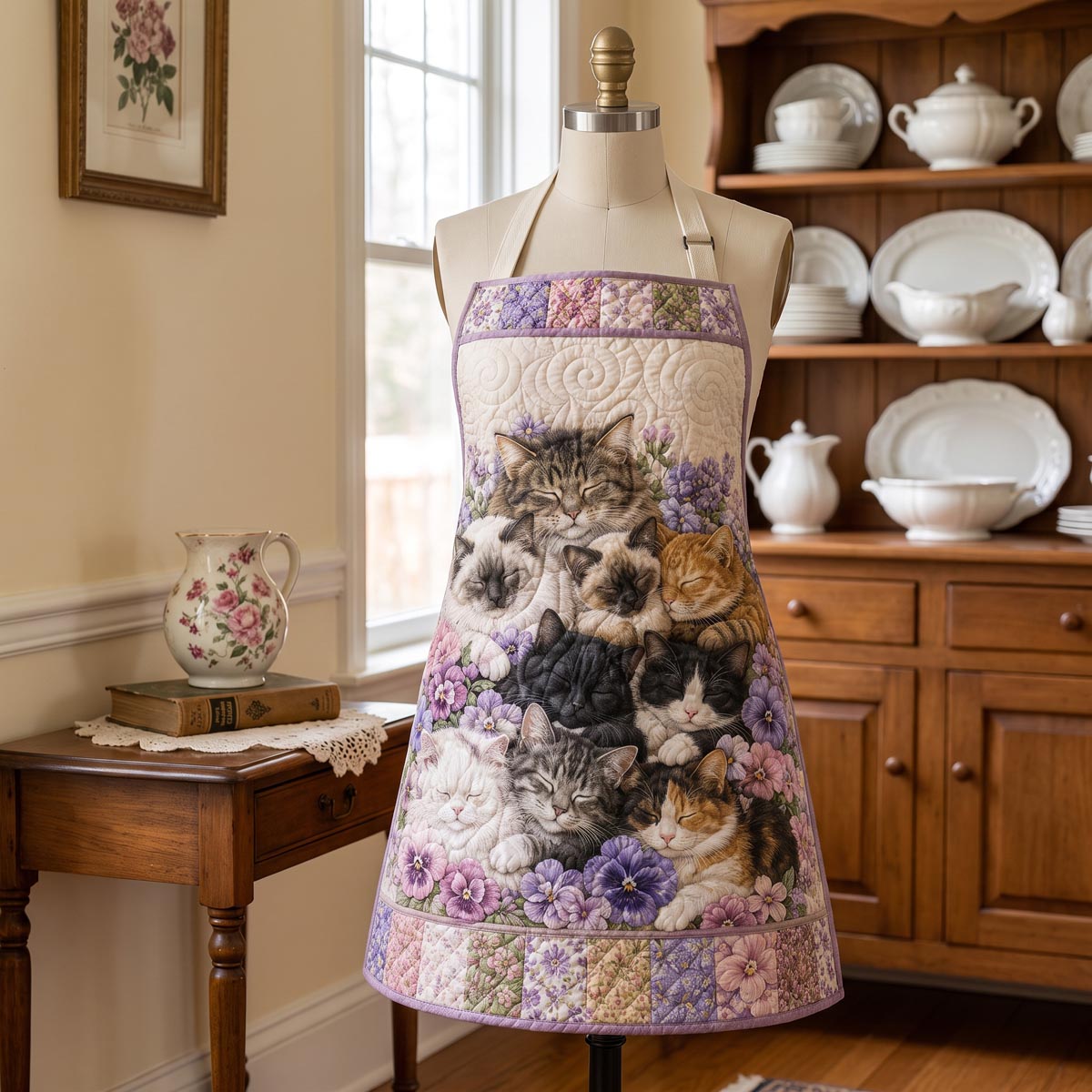 Tablier de cuisine matelassé Compagnons Fleuris