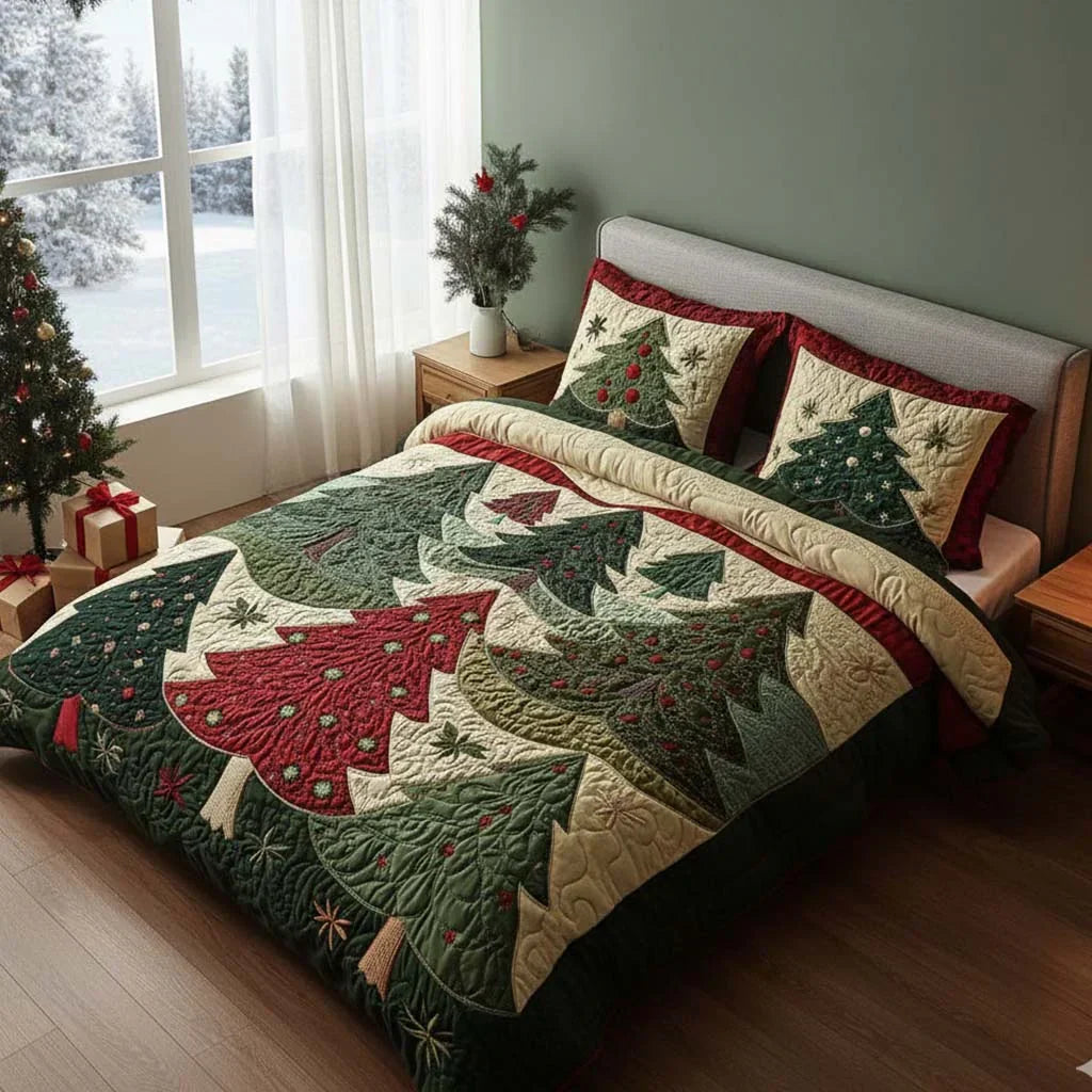 Parure de lit matelassée Forêt de la joie – vue détaillée