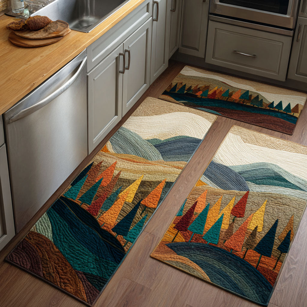 Lot de tapis de cuisine Prairie Forestière