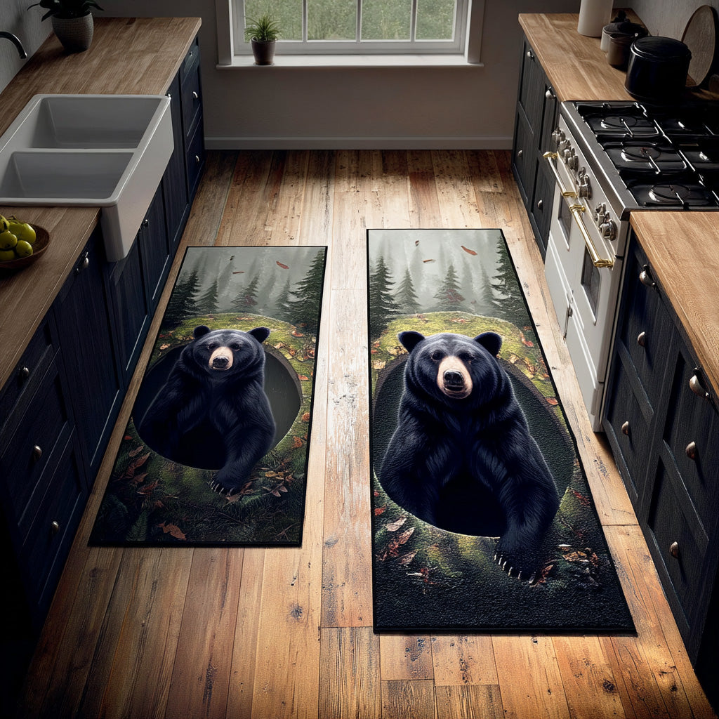 Lot de tapis de cuisine Ombre de la Forêt