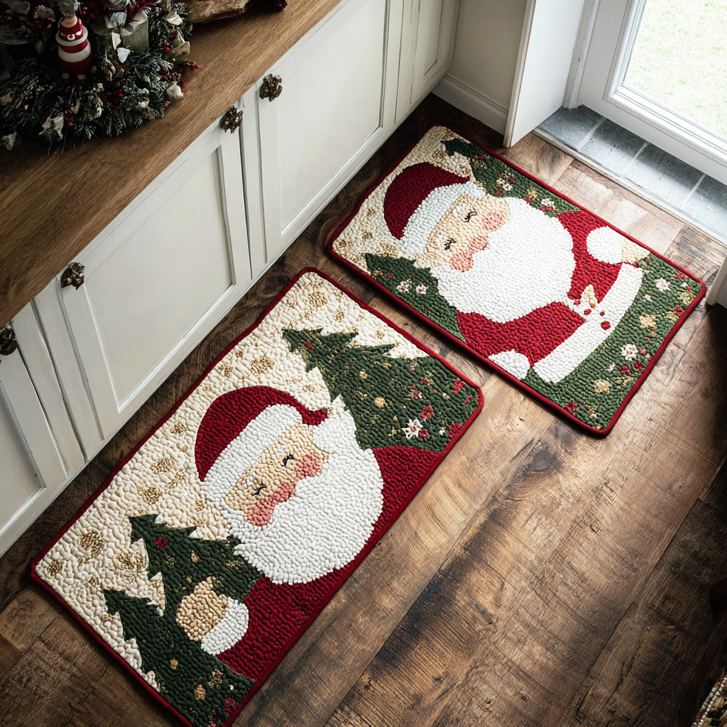 Lot de tapis de cuisine Rêve de Noël Givré