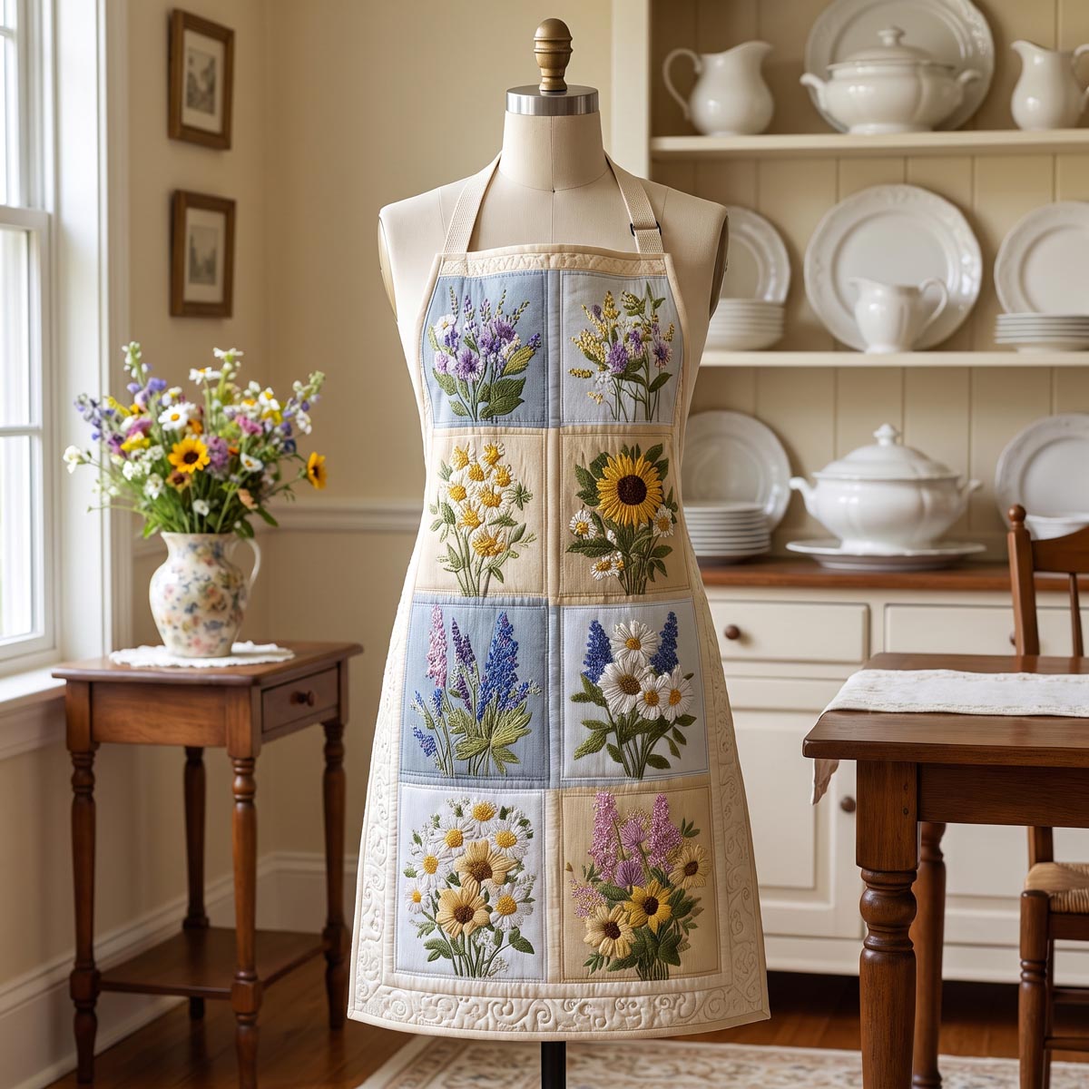 Tablier de cuisine matelassé Patchwork de Jardin