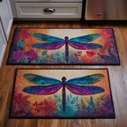 Lot de tapis de cuisine Libellule Dorée